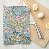 Serviette de thé florale de cuisine de William (Quart Plié)