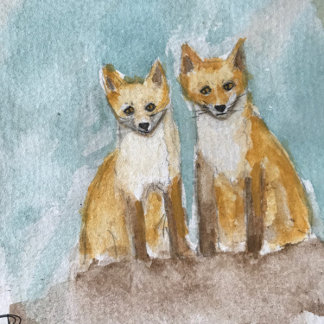Serviette de thé Fox Cubs