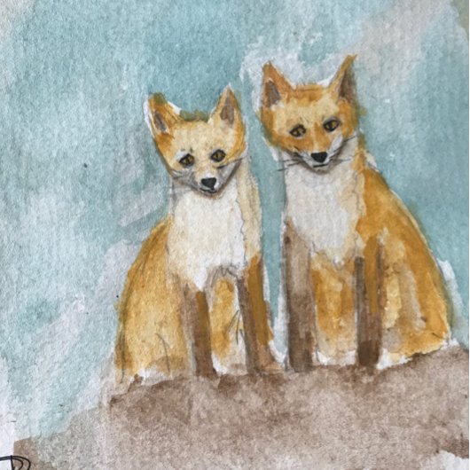 Serviette de thé Fox Cubs