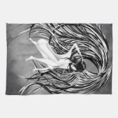 Serviette de thé gris ange céleste (Horizontal)