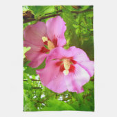 Serviette de thé Hibiscus rose (Vertical)