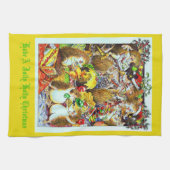 Serviette de thé Holly Jolly Christmas Hérisson (Horizontal)