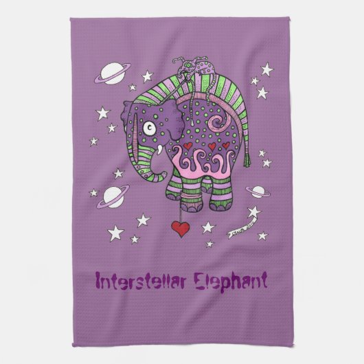 Serviette de thé interstellaire d'éléphant (Vertical)
