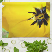 Serviette de thé jaune de tulipe (Plié)