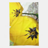 Serviette de thé jaune de tulipe (Vertical)