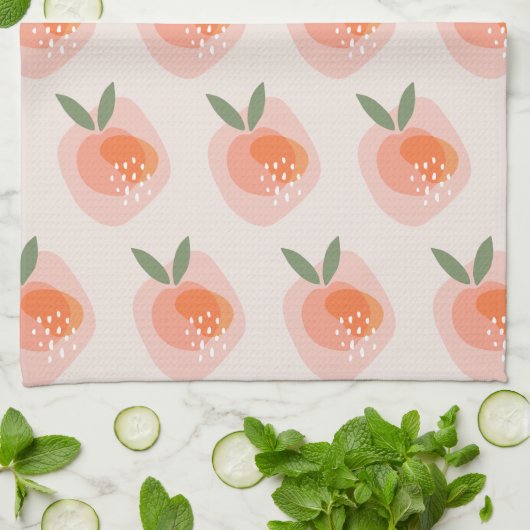 Serviette de thé juste de pêche (Plié)