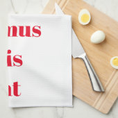 Serviette de thé latine, Amo Amas Amat, Thème Scho (Quart Plié)