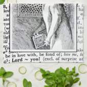 Serviette de thé littéraire d'amoureux des livres (Plié)