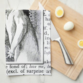 Serviette de thé littéraire d'amoureux des livres (Quart Plié)