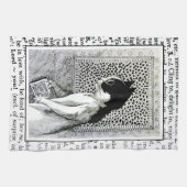 Serviette de thé littéraire d'amoureux des livres (Horizontal)