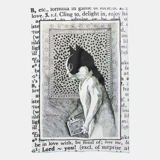 Serviette de thé littéraire d'amoureux des livres (Vertical)