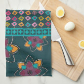 Serviette de thé marocaine de conception de (Quart Plié)