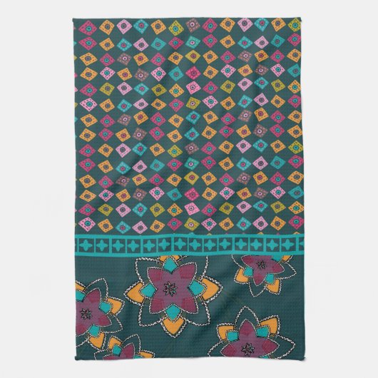 Serviette de thé marocaine de conception de (Vertical)