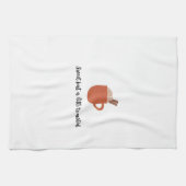 Serviette de thé Marshmallow avec une citation drô (Horizontal)