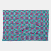 Serviette de thé Motif rouge et bleu Pinky (Horizontal)