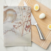 Serviette de thé Nature Notes, janvier par Edith H (Quart Plié)