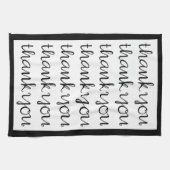Serviette de thé noir Merci (Horizontal)