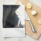 Serviette de thé noire de laboratoire (Quart Plié)