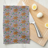 Serviette de thé orange Lily (Quart Plié)