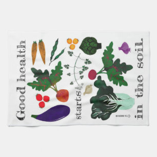 Serviette de thé organique de légumes