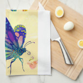 Serviette de thé papillon de cuisine (Quart Plié)