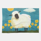 Serviette de thé pelucheuse de moutons et de (Horizontal)