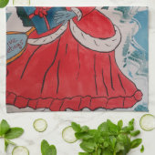 Serviette de thé père Noël Helper Christmas (Plié)