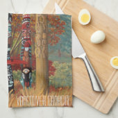 Serviette de thé personnalisée par serviette de (Quart Plié)