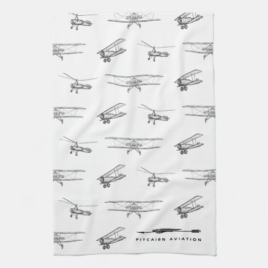 Serviette de thé Pitcairn Aviation (Vertical)