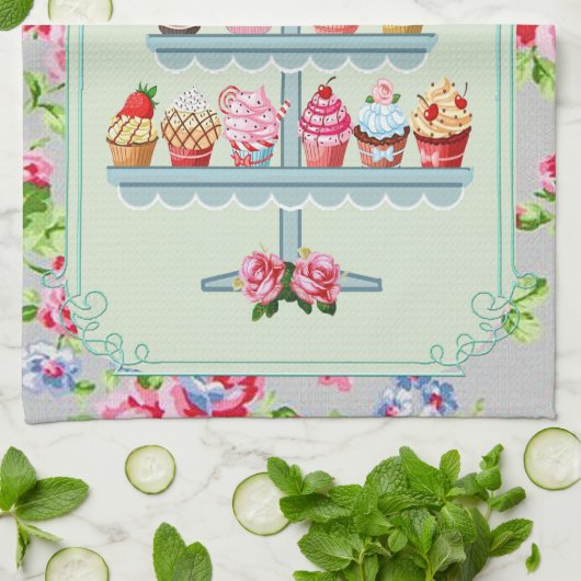 Serviette de thé pour gâteaux. (Plié)