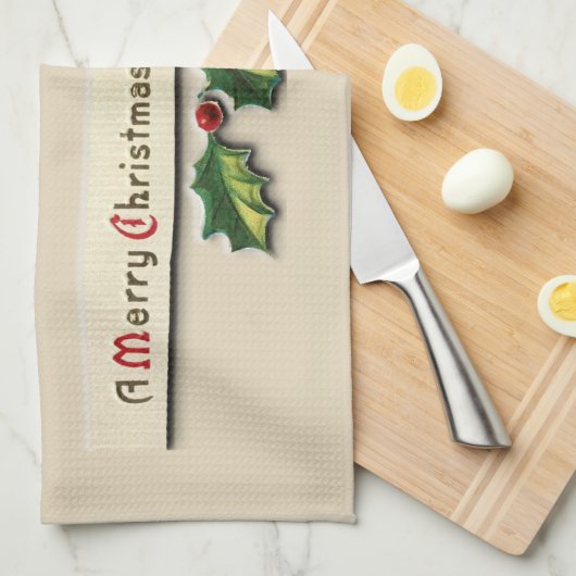 Serviette de thé pour Noël (Quart Plié)