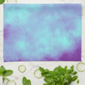 Serviette de thé pourpre et bleu nuage (Plié)