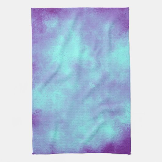 Serviette de thé pourpre et bleu nuage (Vertical)