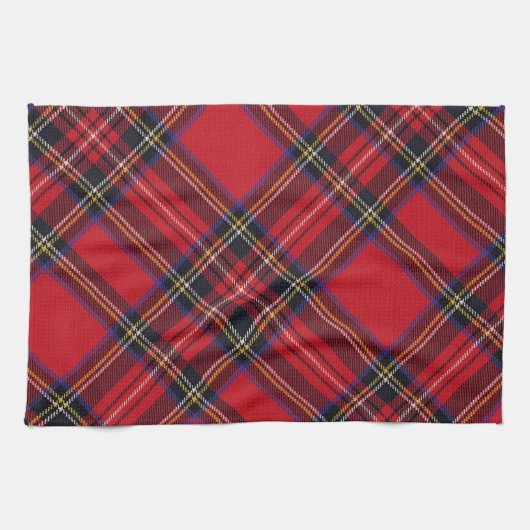 Serviette de thé royale de tartan Stuart (Horizontal)