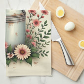 Serviette de thé rustique à base de lait et de fle (Quart Plié)
