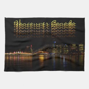 Serviette de thé souvenir personnalisée Vancouver