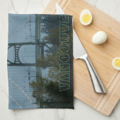 Serviette de thé souvenir personnalisée Vancouver (Quart Plié)