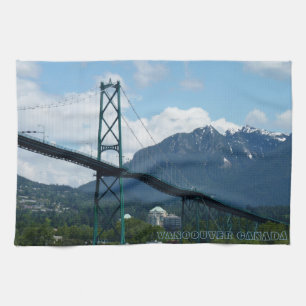 Serviette de thé souvenir personnalisée Vancouver