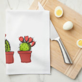 Serviette de thé succulente de cuisine de jardin (Quart Plié)