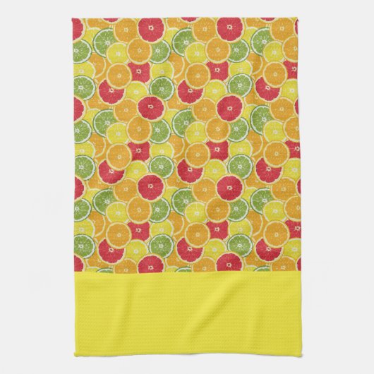 Serviette de thé - Tranches de fruits d'agrumes (Vertical)
