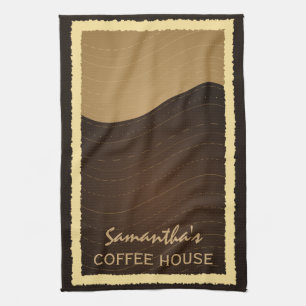 Serviette de thé verticale de cuisine de vagues d