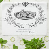 Serviette de thé vintage de Paris Teaset (Plié)
