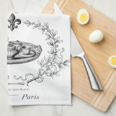 Serviette de thé vintage de Paris Teaset (Quart Plié)