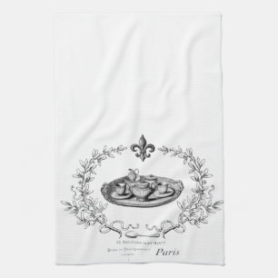 Serviette de thé vintage de Paris Teaset