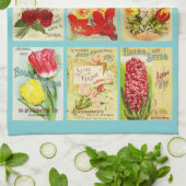 Serviette de thé vintage pour paquets de semences (Plié)