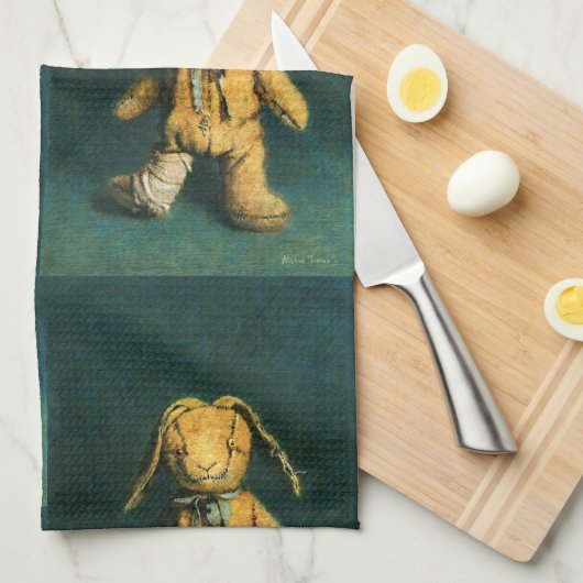 Serviette de thé Zombie Bunny (Quart Plié)
