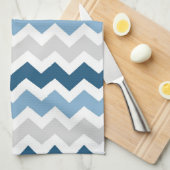 Serviette de tissu de cuisine de Chevron de gris (Quart Plié)