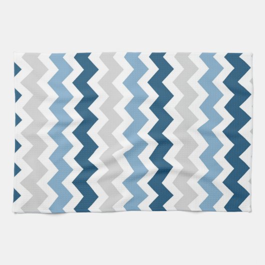 Serviette de tissu de cuisine de Chevron de gris (Horizontal)