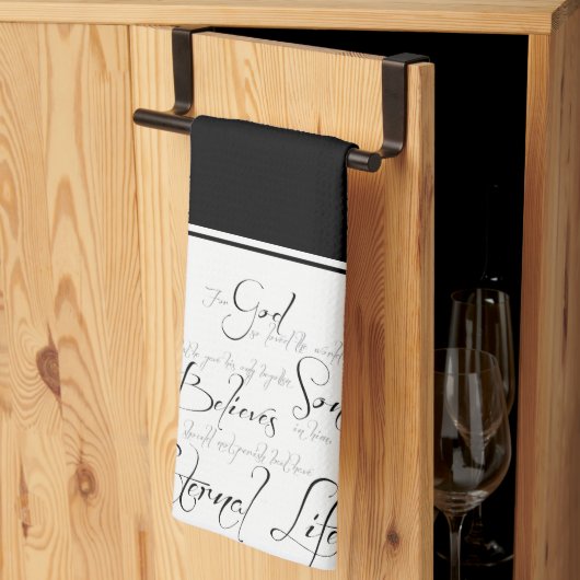 serviette de toilette avec Jean 3:16 (Pliage en tiers)