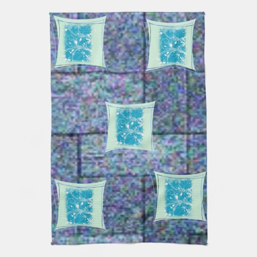 serviette de toilette bleu vert (Vertical)